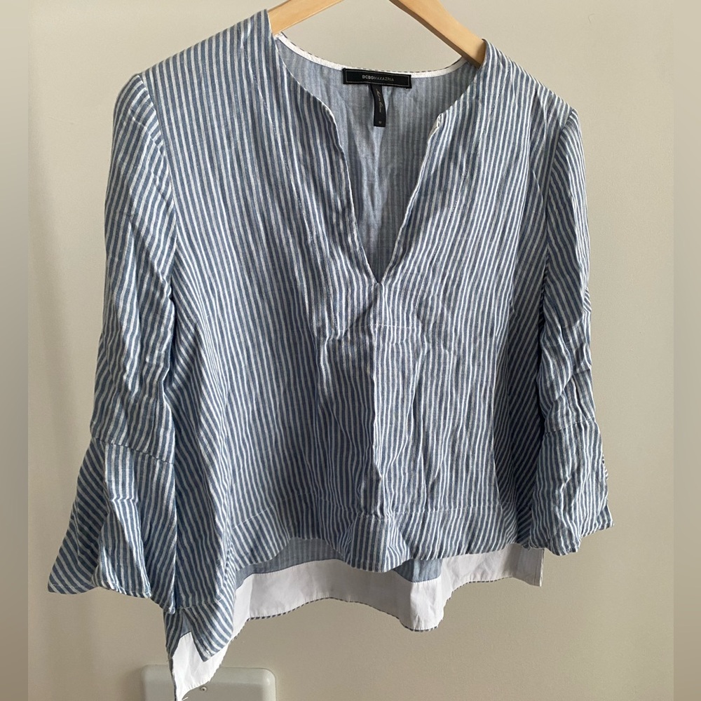 BCBGMaxAzria Striped Blouse